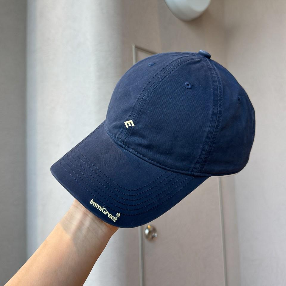 Spring Senli Soft Top Small E Letter Leather Pink Dark Purple Baseball Cap Men's and Women's Face Small Shade Cap