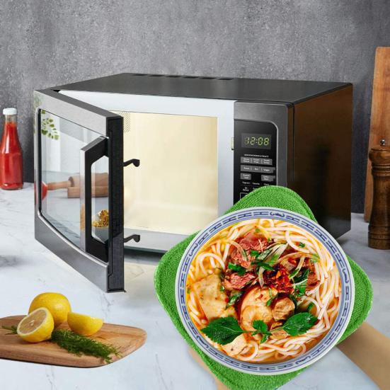 Heating Bowl Cover Microwave Safe Easy Handling Heat Resistant with Corner Edge Design Bowl Pot Holder