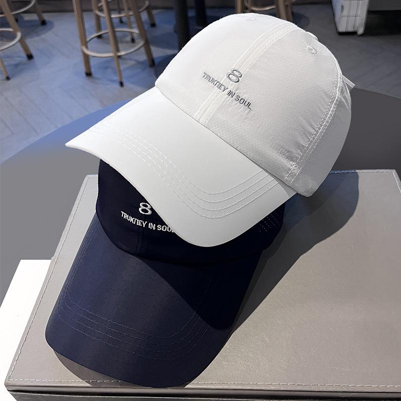 Simple Letter Embroidery Soft Top Baseball Hat Summer Versatile Breathable Face Small Quick-drying Cap