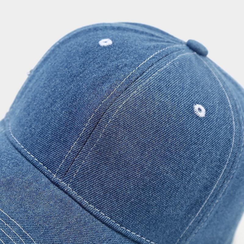 Модная корейская однотонная джинсовая бейсболка для женщин и мужчин, Snapback, уличный козырек от солнца, повседневная хип-хоп кепка с отверстием для хвоста, регулируемая