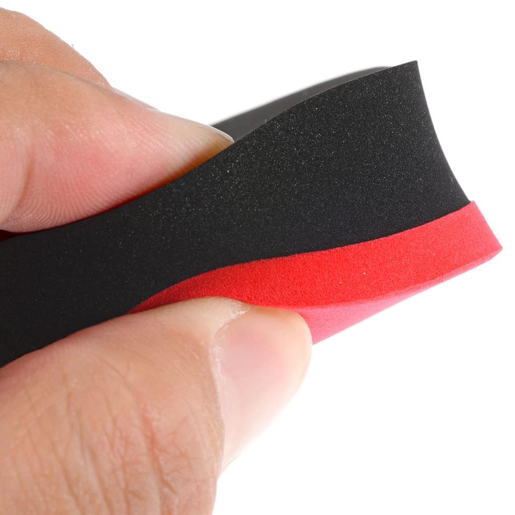 PATIKIL Table Tennis Rubber Ping Pong Cleaning Paddle Racket Black Cleaner, 2-Piece Sponge, Cleaner, Care, Soft, Red,