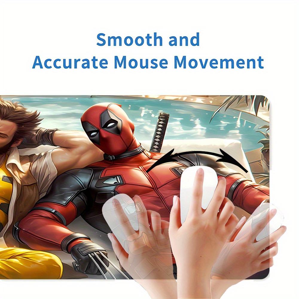 Large Multi-Size Non-Slip Rubber Base Deadpool, Wolverine, Friendship Mouse Pad, Stitched Edges Keyboard Desk Mat for School, Office, Home,
