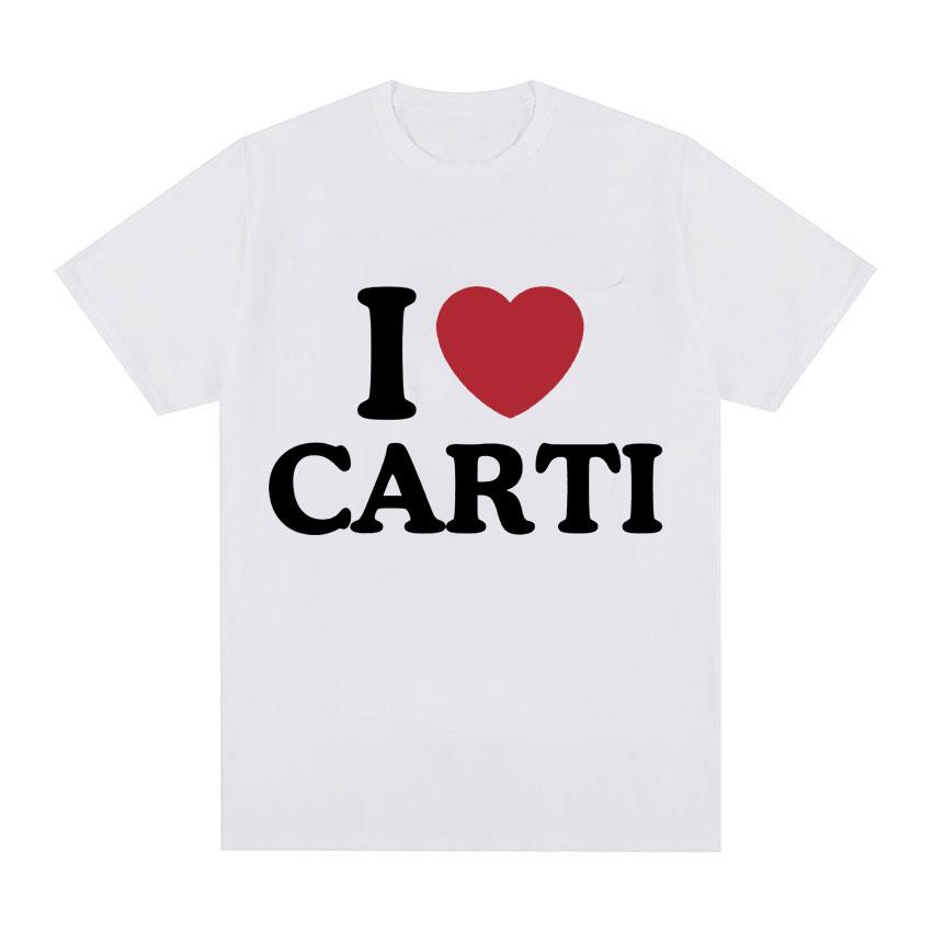 Футболка с принтом I Love Playboi Carti Fun Rapper Hip Hop Женская одежда унисекс Футболки больших размеров Модные повседневные хлопковые футболки Топы