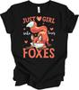 Just a Girl Who Loves Foxes Cute T-Shirt