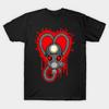 Мужская черная футболка с принтом I Heart My Bloody Valentine Печать на трансферной бумаге без вырезания Хлопковая футболка - Мужская летняя хлопковая футболка с графическим рисунком