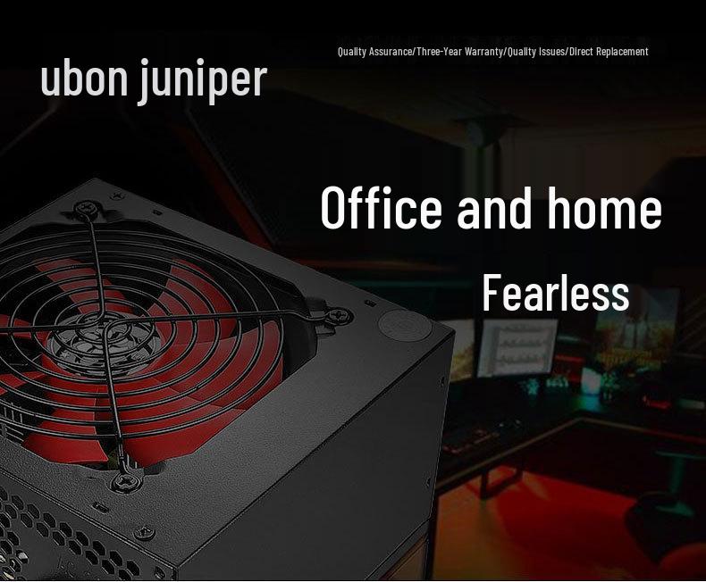 JAZPER 600W Бесшумный блок питания, Номинальная мощность 500 Вт, Двойной 6-контактный, Поддержка задней прокладки кабелей для игровых ПК