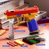 Non-Toxic Sig17 Building Blocks Toy Gun Auto Firing Eject Shell Blowback Soft Bullet Pistol Outdoor War Game For Children Adults Gift