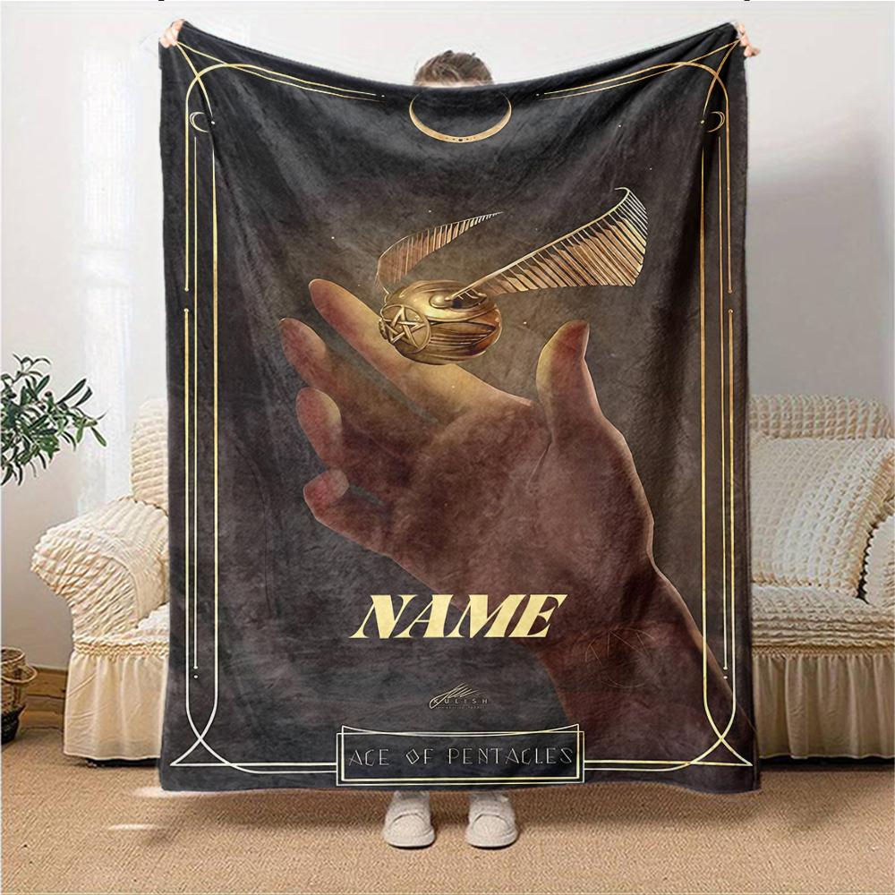 Custom Name Harry Potter Night blanket for Couch & Bed, Plush Cozy Fuzzy Blanket Super Soft & Warm Blankets for Fall and Winter. 090881