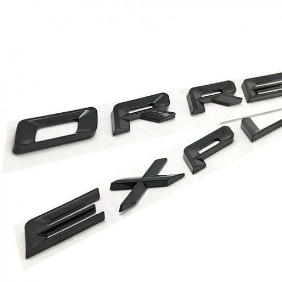 Black / Chrome Upper Hood 3D Emblem For Explorer Sport Front Letter Accessories