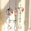 Tree of Life Sun Catcher Pendant, Heart and Leaf Design for Hanging Decorations In Homes and Gardens