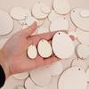 30-80mm Wooden Easter Eggs Kids DIY Painting Crafts Blank Bunny Eggs Wood Chips Happy Easter Party Home Decoration Ornament Gift