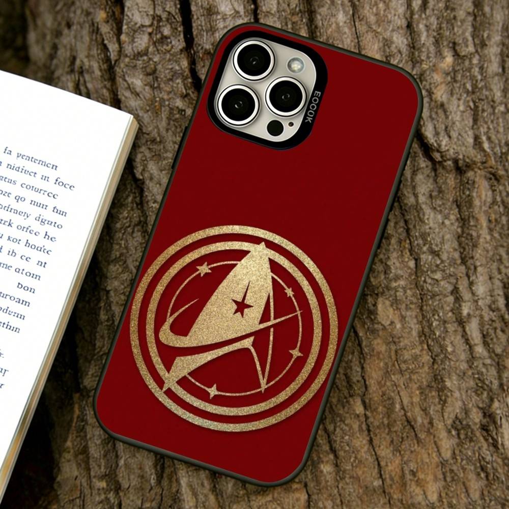 S-Trek Space Theme Phone Case For iPhone 17,16,15,14,13,12,11 Plus,Pro Max,XS,Colored Silver Plated Inside Cover
