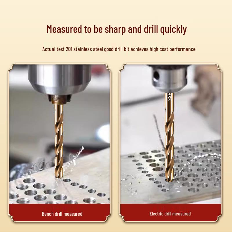 Быстрорежущее стальное спиральное сверло Tiangong 6542, Высокая твердость, Нержавеющая сталь, Сверло с прямым хвостовиком