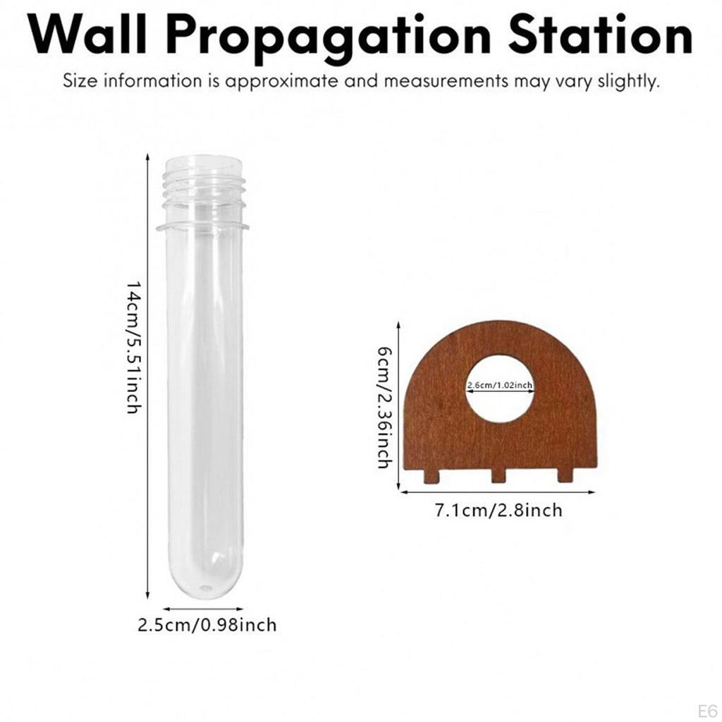 Ваза, настенное крепление, деревянная полка, простая установка, держатель для черенков, контейнер для растений, пробирка,