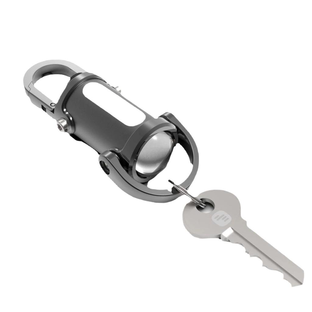 Keychain Flashlight, USB-C Rechargeable COB Torch, Red Blue White Light, Multifunctional Portable Power Bank