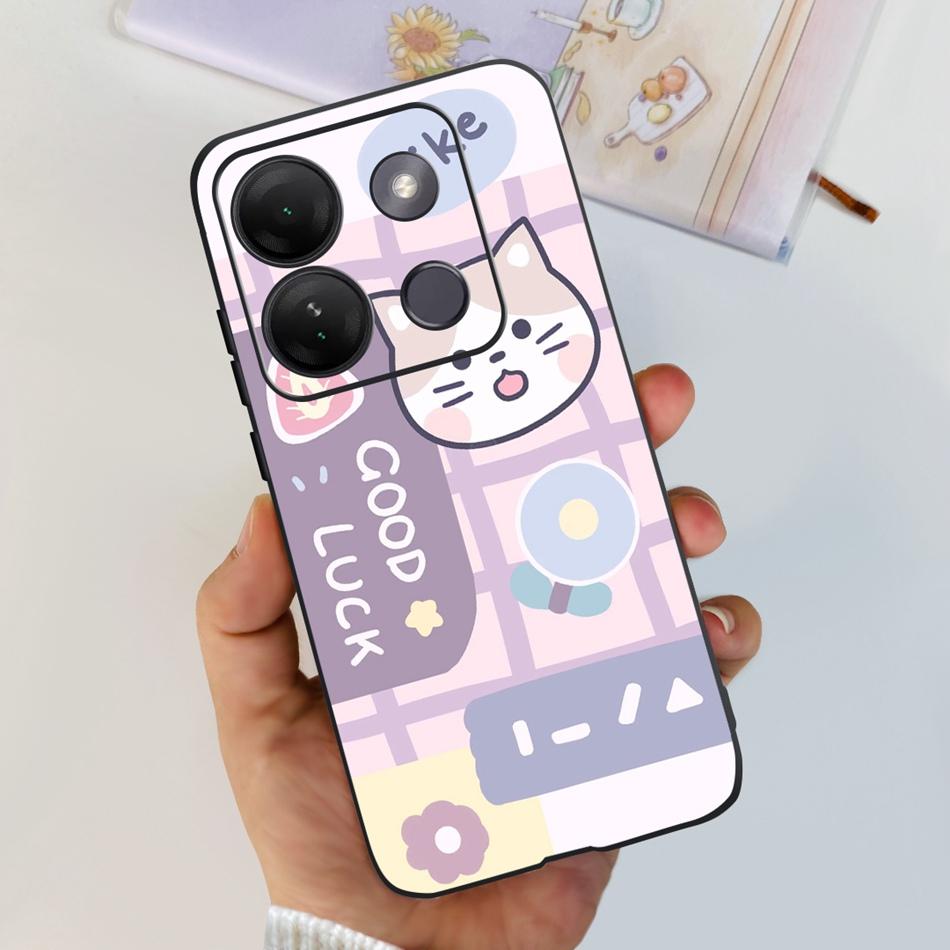 Для Infinix Smart 7 HD Чехол Smart 7HD X6516 2023 Элегантная Печать Мягкий Силикон ТПУ Тонкий Задняя Крышка Телефона
