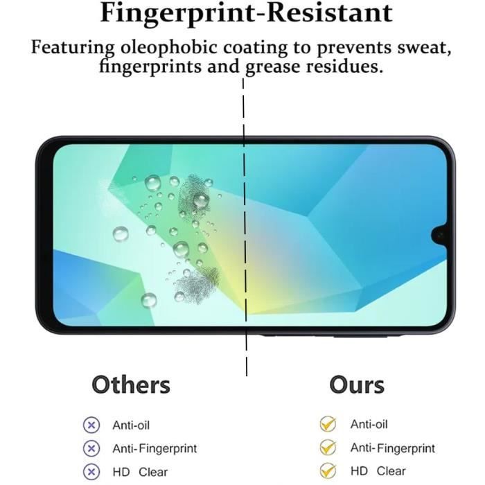 Protecteur d'écran - Booling - pour Samsung Galaxy A16 - Verre Trempé - Lot de 4 - Anti-Rayures 9H