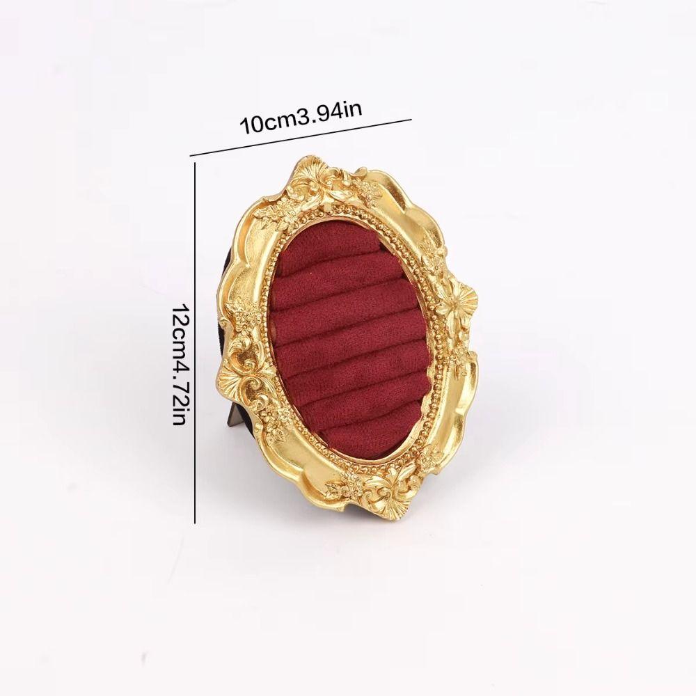 Photo Frame Ring Display Stand European-style Jewelry Storage Tray Organizer Rack