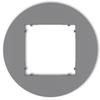 Single frame for Karlik mini switches and sockets, round, matt gray, 27MRTO-1