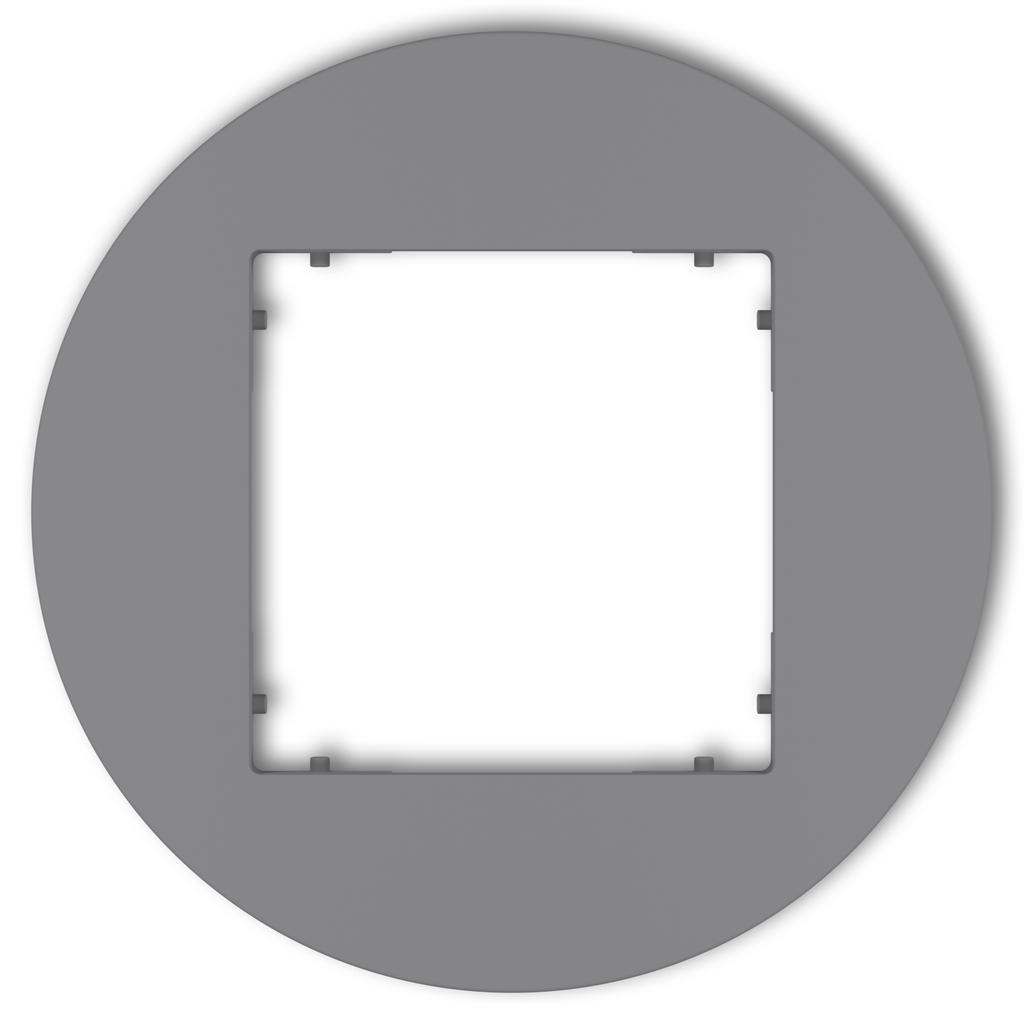Single frame for Karlik mini switches and sockets, round, matt gray, 27MRTO-1