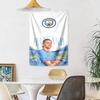 Manchester City Wall Decor Tapestry Art For Pet Memorial Birthdaywedding Party Backdrop Family Gift