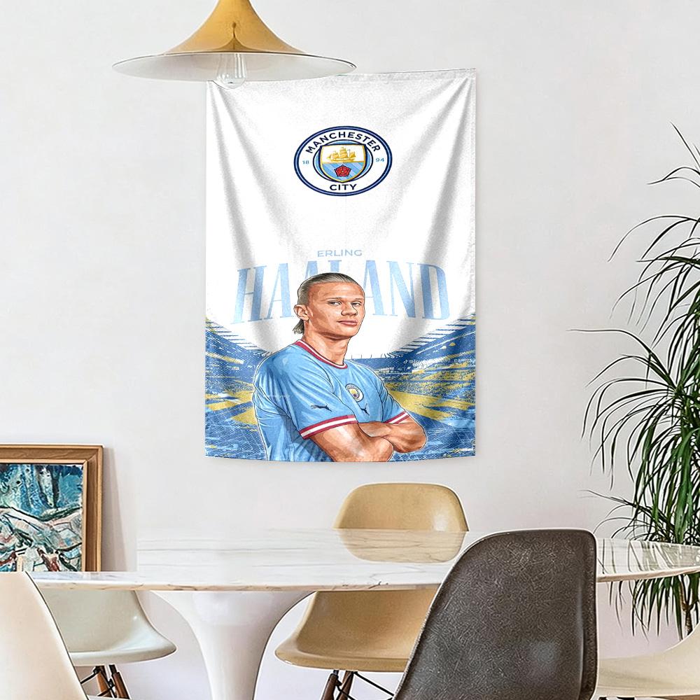 Manchester City Wall Decor Tapestry Art For Pet Memorial Birthdaywedding Party Backdrop Family Gift