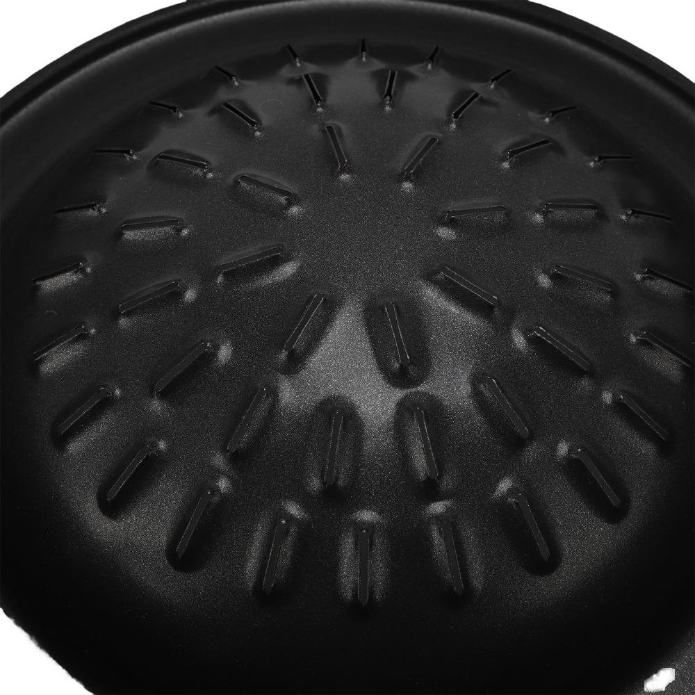 Black Thai BBQ Grill Pan Iron Round Thai Style BBQ Portable Grill Pan with Side Restaurant Use