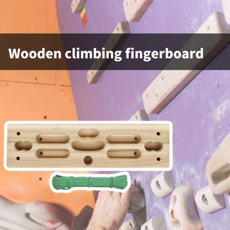 Rock Climbing & Bouldering Training Board Hangs Board Wood Climbing Fingerboard for Training Finger Grip and Pull Up