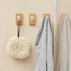 Wall Mounted Solid Wood Hook Round Design Coat Hook Hanging Clothes Towel Hook Entrance