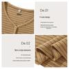 Women's Korean Style Striped V-Neck Long-Sleeve T-Shirt