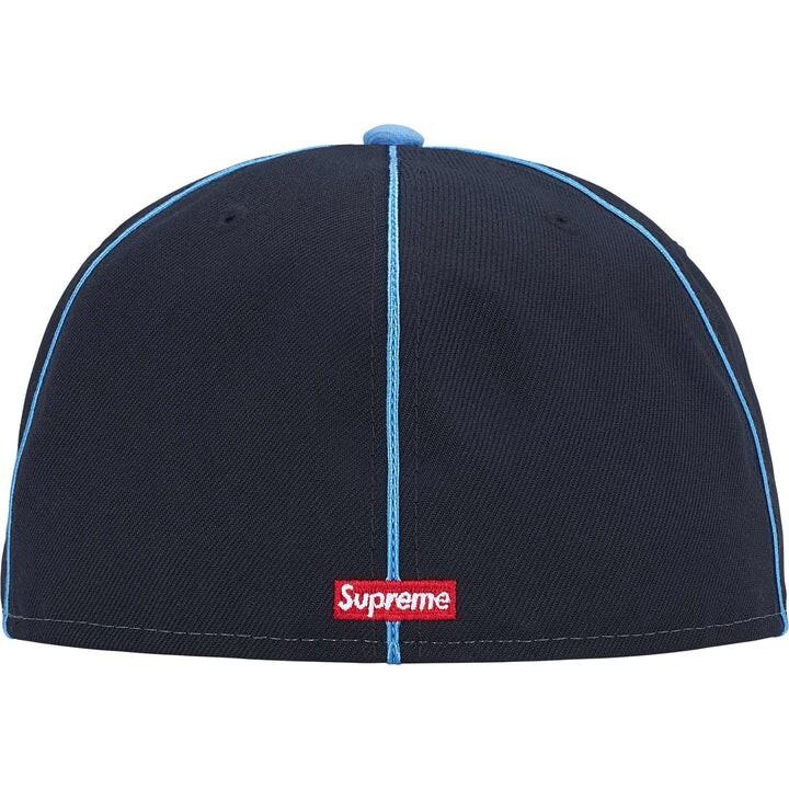 Supreme Логотип-надпись с кантом New Era Темно-синий
