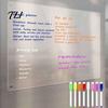 Clear Fridge Whiteboard for Family Acrylic Magnetic Planning Board, Dry Erase Notepad Memo Board Fridge, Decorative Monthly Weekly Daily Meal