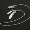 S925 Sterling Silver Jewelry Thai Silver Takahashi Goro Classic Feather Inlaid Turquoise Sweater Pendant