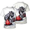 Animal Boxing Dogs 3D Print T-Shirts Men Women Fashion Streetwear O-Neck Short Sleeve T Shirt Harajuku Kids Boys Tees Tops