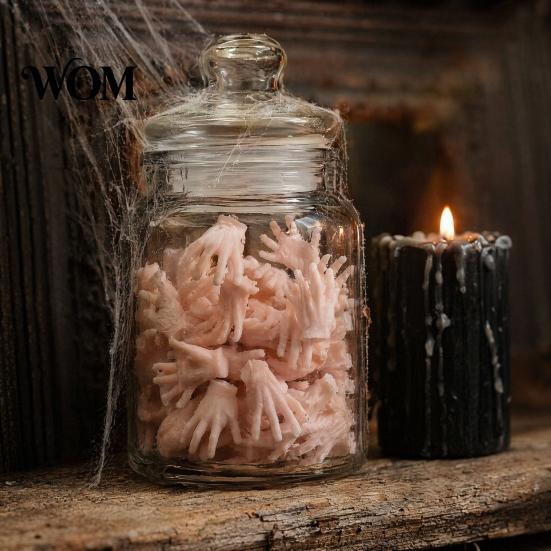 Halloween Theme Party Decor Mini Crawling Hand Ornaments, Realistic Palm Props, Spooky Ornaments Scary Tabletop Horror Accents for Haunted House Micro