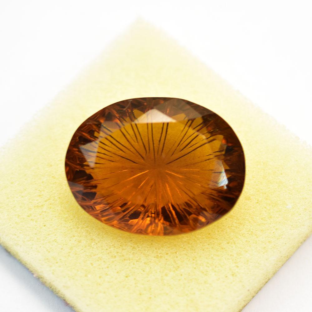 Natural Orange Sapphire Loose Gemstone 53.45 ct Oval Cut September Birthstone for Gem Collections