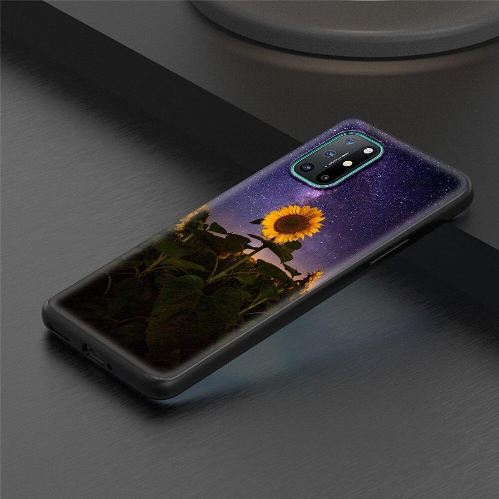 Красивый летний чехол для телефона с изображением подсолнуха для OnePlus 9 8 7 7T Pro 9RT 9R 8T Z OnePlus Nord N100 N200 N10 CE 2 5G черный чехол