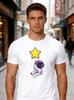 Unisex Crew Neck Tee Astronaut Star Balloon Graphic Print Short Sleeve Oversized Male Daily Casual Soft Breathable Basic Wear Top