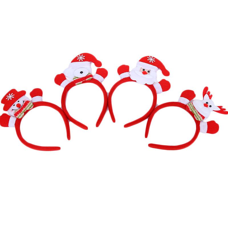 Holiday Dress Up Props, Headbands, Christmas Decorations, Party Gift Supplies, Led With Lights, Double Head Hoop, Head Buckle