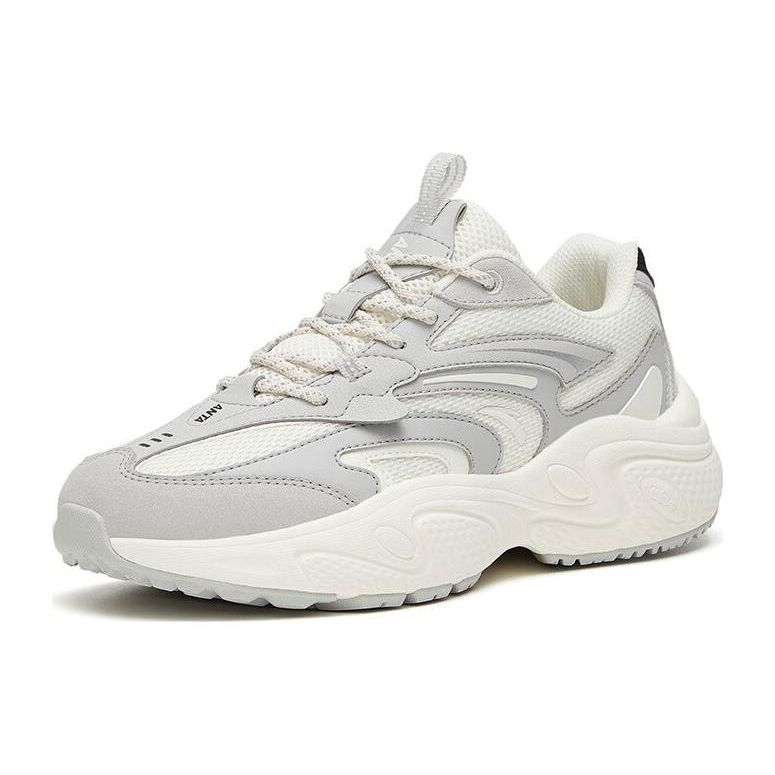 Anta C37 Series Non-Slip Wear-Resistant Low-Top Sports Casual Shoes Women Sneakers White Gray Black 922318890-1