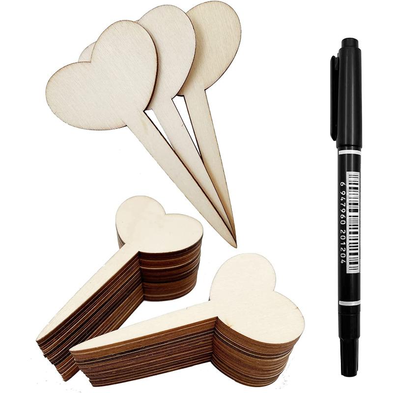 Бирки для растений Т-типа, 30 шт. Этикетки для деревянных растений, садовые бирки с маркером для цветов, суккулентов, декоративных цветов, вывеска для растений, садовые маркеры