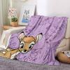 Carton B-Bambi Fawn Print Flannel Queen Blanket - Soft Cozy Blanket for Couch, Sofa, or Bed, Office Travel Camping Holiday Gifts