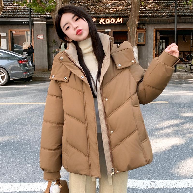 Женская новая корейская версия короткая свободная утепленная пуховая одежда студенческая зимняя куртка куртка
