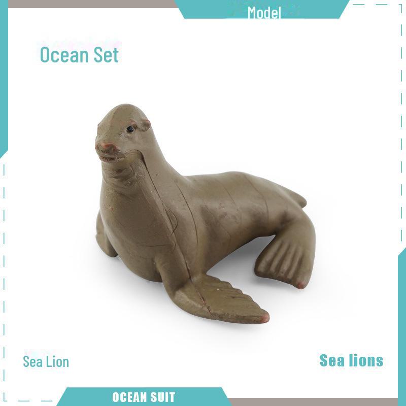 Набор моделей морских животных: Акула, черепаха, дельфин, кит, пингвин, краб и существа морского дна