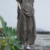 Women Vintage Plaid Elastic Waist Loose Wide Leg Pants Summer Summer Patchwork Women Casual Pants