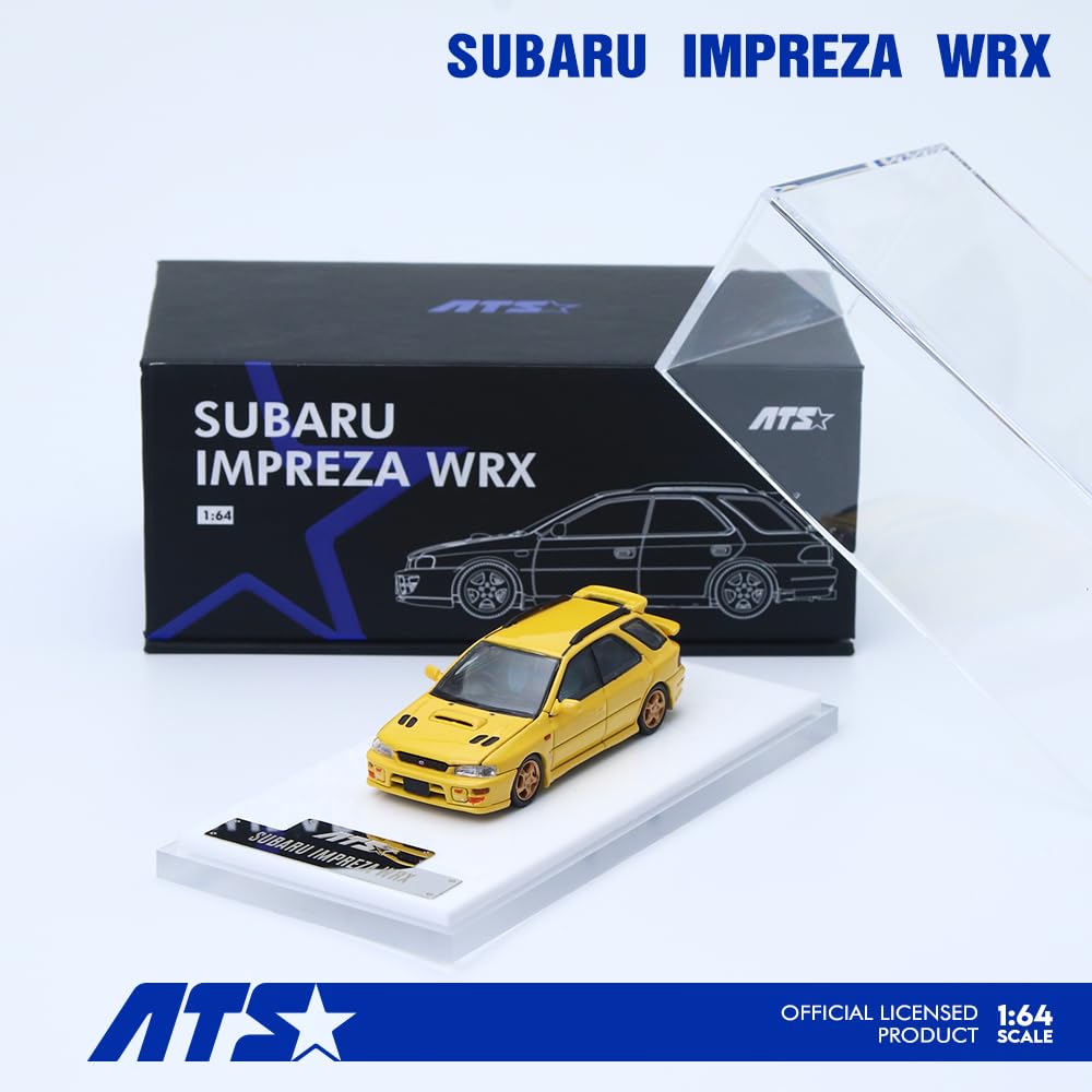 Hobby Japan Subaru Impreza WRX Желтый Готовая модель ATS881506 ATS-MODELS 1/64