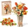 Non-Toxic 868Pcs Rose Bouquet Building Blocks Eternal Flower Vase Model Bricks Home Decoration Ornaments Children Romantic Gift Kids Diy Toys
