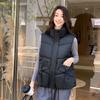 Fashionable and Warm Women's Stand Collar Cotton Warm Vest for Winter
