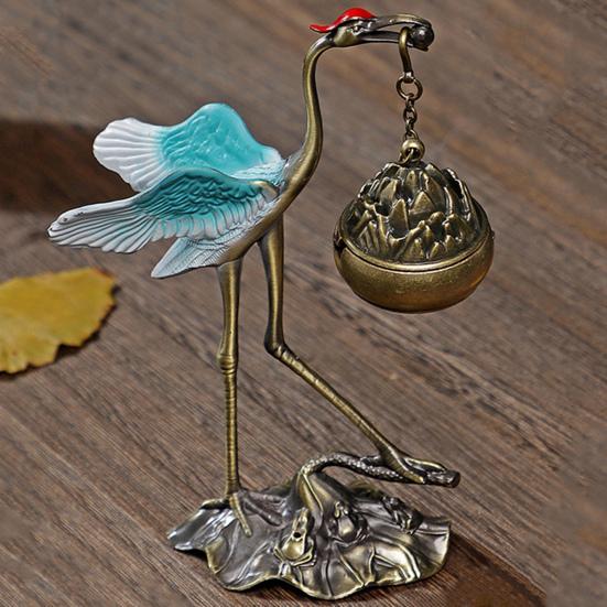Курильница для благовоний в виде птицы лотоса, цинковый сплав, ароматерапевтический диффузор, винтажная подвесная курильница для благовоний в виде птицы лотоса для домашнего офиса, спальни, комнаты для йоги