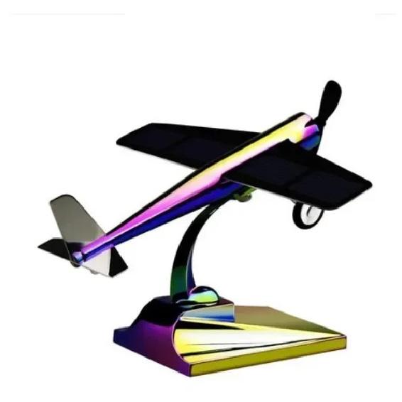 Wind-Solar Hybrid Plane Model - Dual-Power Experiment with Charging Battery & LED Lights (Science Class Project for Teens 6+)